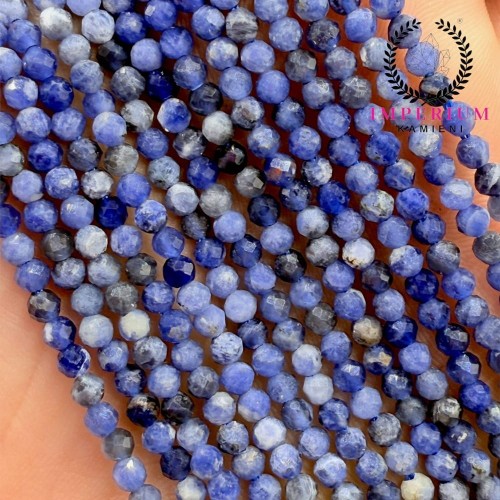 Sodalit / kulka fasetowana / ok. 3mm