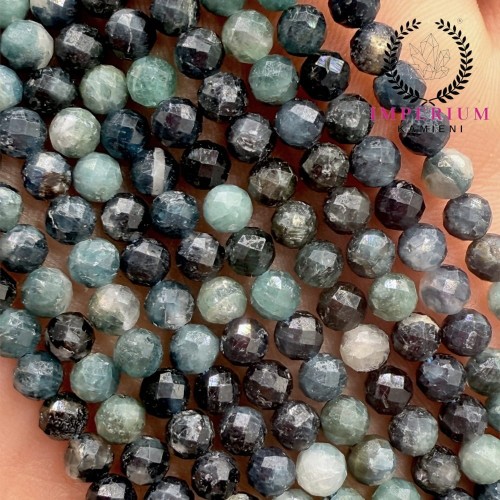 Turmalin niebieski / kulka fasetowana / ok. 4mm
