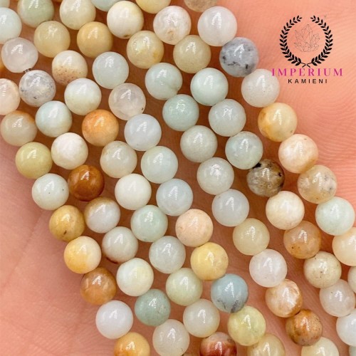 Amazonit Mix Kolor / kulka gładka / ok.4mm