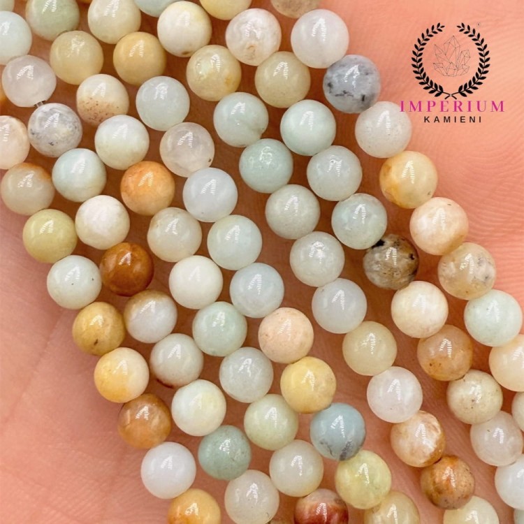 Amazonit Mix Kolor / kulka gładka / ok.4mm