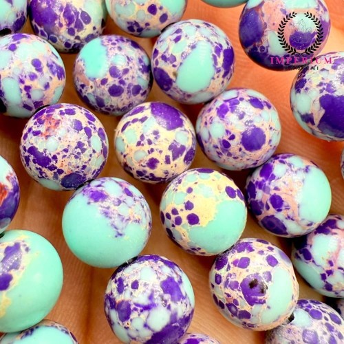 Jaspis Cesarski Fioletowy / kulka gładka / ok. 8mm