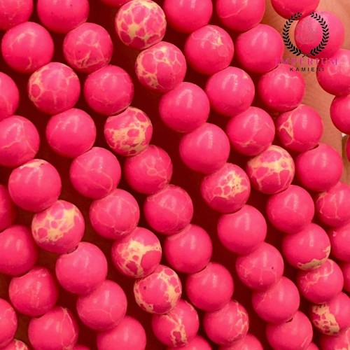 Jaspis Cesarski Fuksja / kulka gładka / ok. 4mm