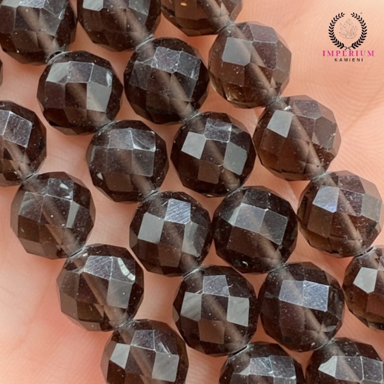 Kwarc Dymny / kula fasetowana / ok. 10mm