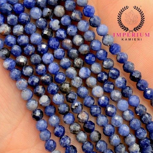 Sodalit / kula fasetowana / ok. 4mm