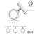 Zapięcie Toggle / stal kolor srebrny / śr. ok. 14,5mm dł. pat. ok. 20,5mm