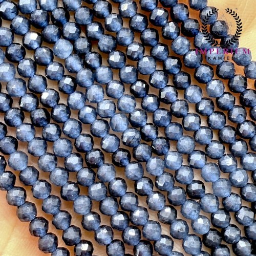 Jadeit Dark Blue / kulka fasetowana / ok. 3mm