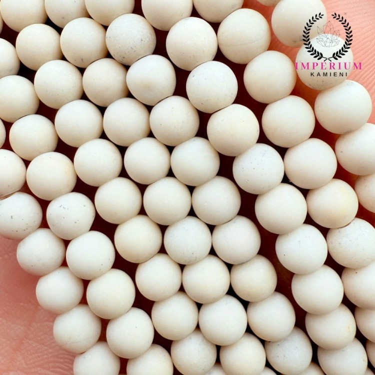 Kamień Rzeczny / kulka gładka matowa / ok. 4mm