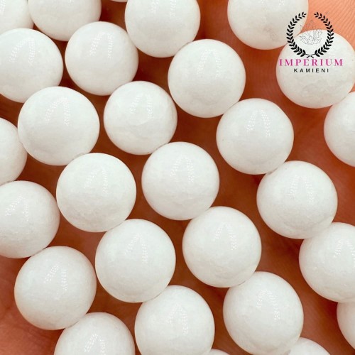 Kwarc Perłowy Biały/ kulka gładka / ok. 8mm