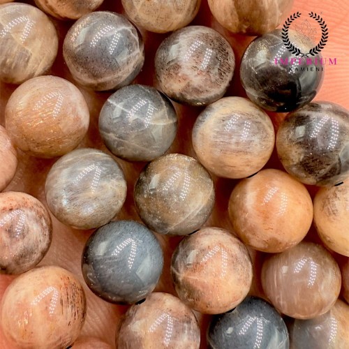 Kamień Słoneczny Czarny / kulka gładka / ok. 8mm