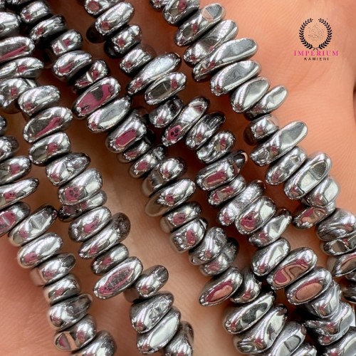 Hematyt sieczka / kolor srebrny / ok. 8x2,5mm