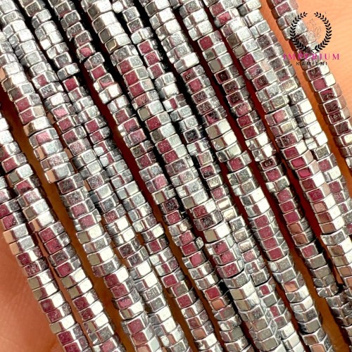 Hematyt nakrętka / kolor srebrny / ok. 2x1mm