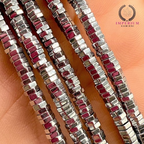 Hematyt nakrętka / kolor srebrny / ok. 3x1mm