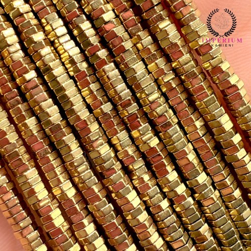 Hematyt nakrętka / kolor ciepłe złoto / ok. 3x1mm