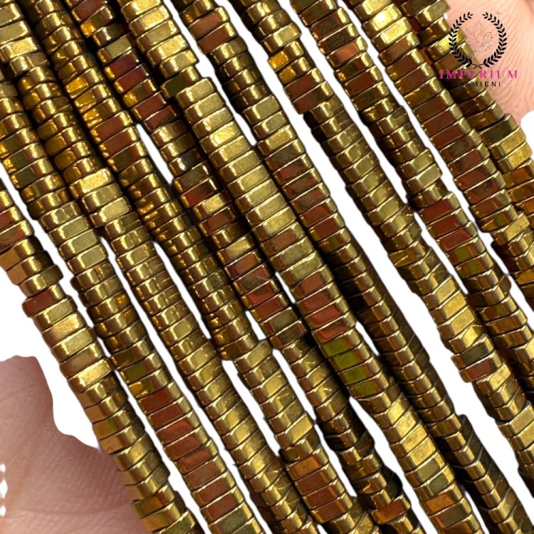 Hematyt Trójkąt / kolor ciepłe złoto / 3x1mm