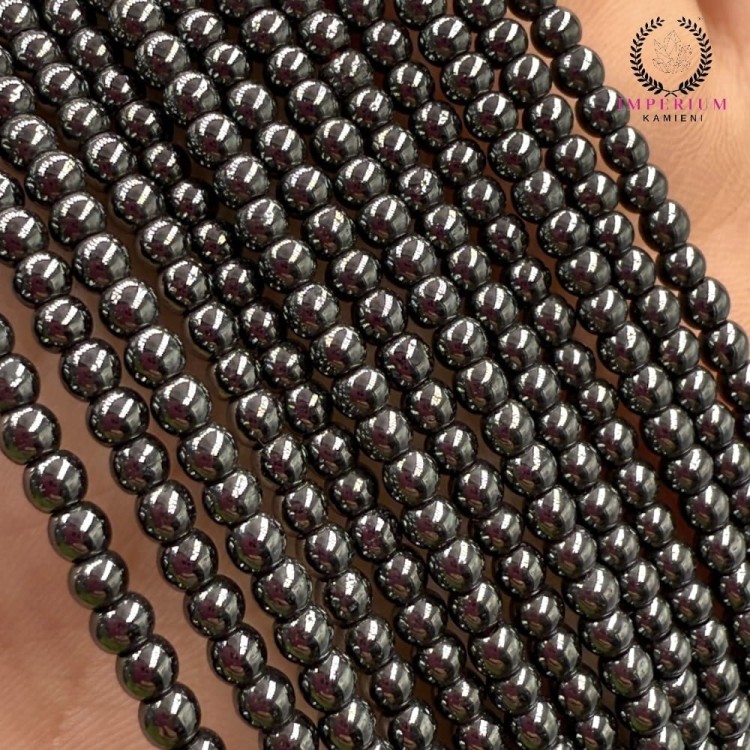 Hematyt kulka gładka / kolor czarny / ok. 3mm