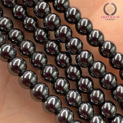 Hematyt kulka gładka / kolor czarny / ok. 4mm