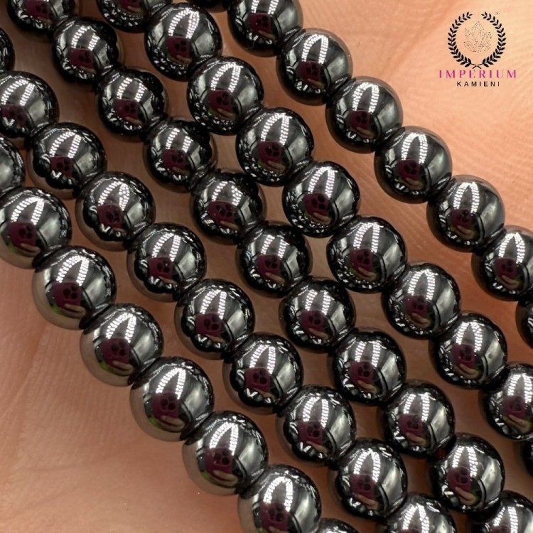 Hematyt kulka gładka / kolor czarny / ok. 4mm