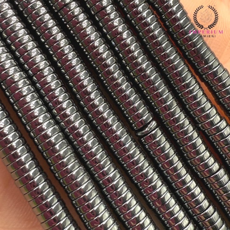 Hematyt Heishi / kolor czarny / ok. 4x1mm