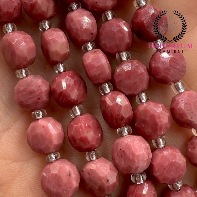 Rodonit / pastylka fasetowana / ok. 8x5mm