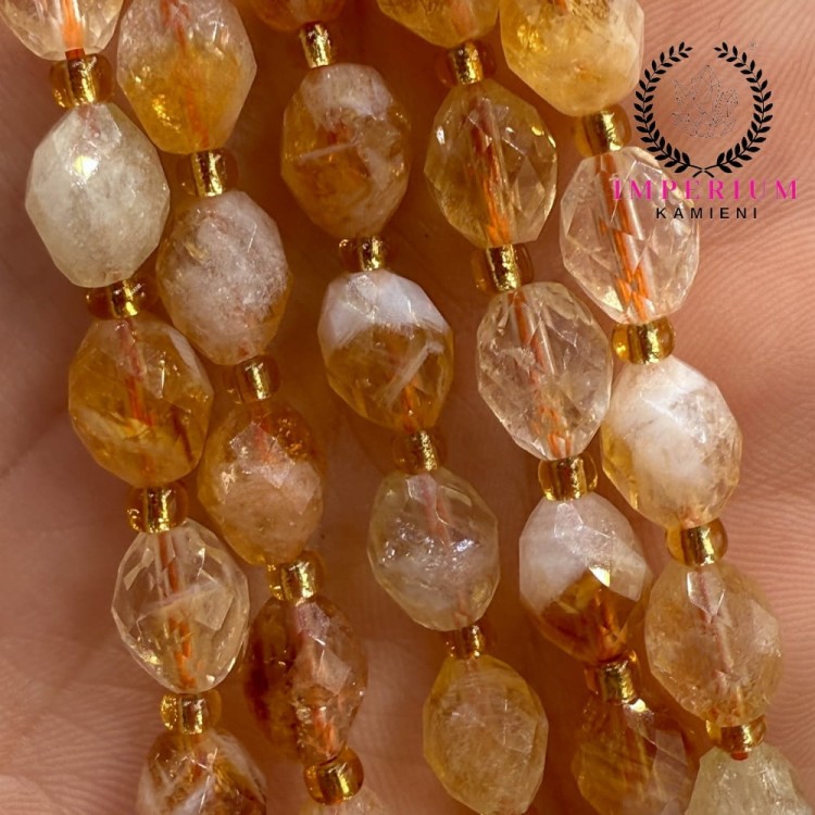 Cytryn / oliwka fasetowana / ok. 6x8 mm