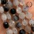 Kwarc z Czarnym Turmalinem / pastylka fasetowana / ok. 8x5mm