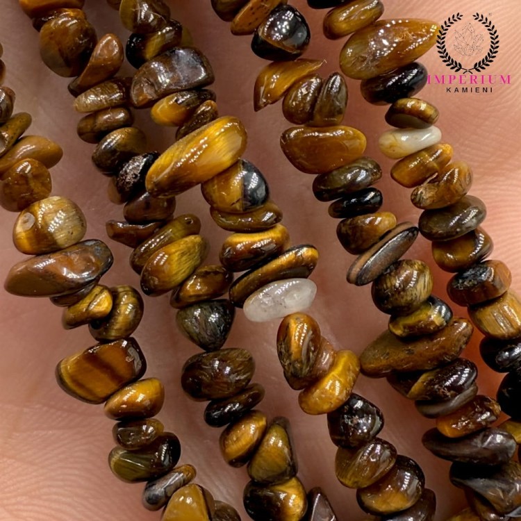 Tygrysie Oko / sieczka - 80 cm gładka / ok. 3x5mm