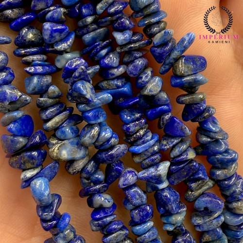 Lapis Lazuli / sieczka - 80 cm gładka / ok. 3x5mm