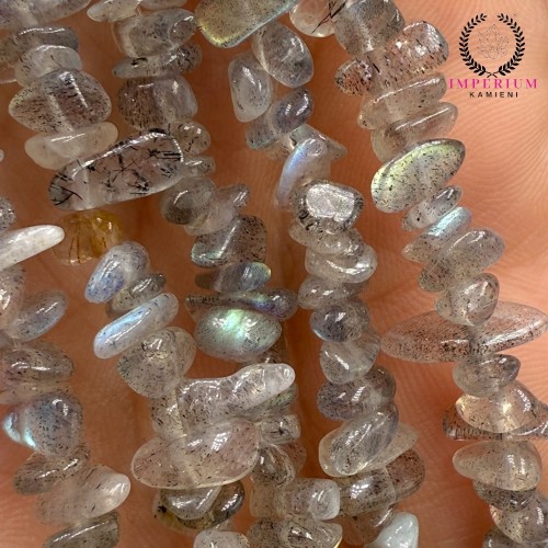 Kryształ Górski Pieprzowy/ sieczka - 80 cm gładka / ok. 3x5mm