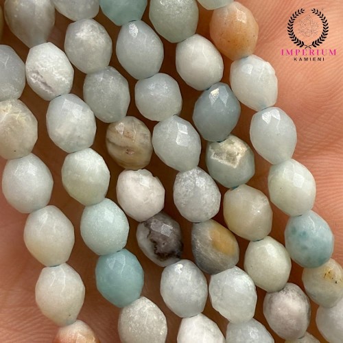 Amazonit Multi-color / oliwka fasetowana / ok. 5x7mm