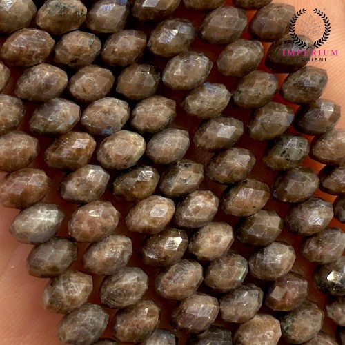 Labradoryt Kawowy / oponka fasetowana / ok. 6x4mm