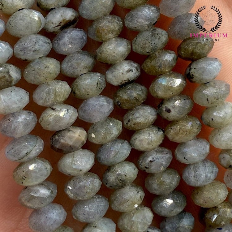 Labradoryt Ciemny / oponka fasetowana / ok. 6x4mm