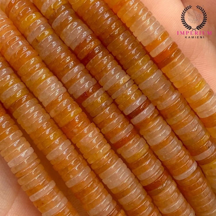 Awenturyn czerwony / heishi / ok. 6x1mm