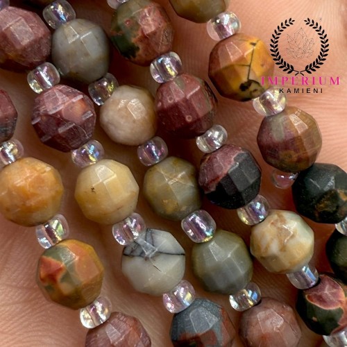 Turkus czerwony / baryłka fasetowana / ok. 6x5,5mm