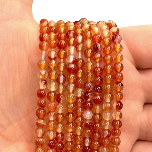 Agat Karneol / kulka gładka / ok. 4mm