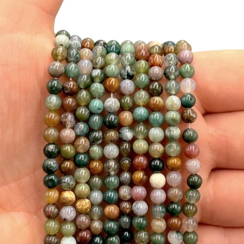 Agat Indyjski / kulka gładka / ok. 4mm