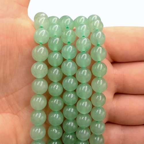 Awenturyn Zielony / kulka gładka / ok. 8mm