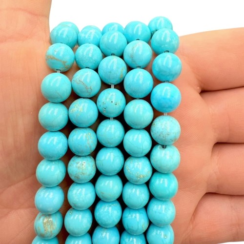 Howlit Niebieski "Turkus" / kulka gładka / ok. 8mm