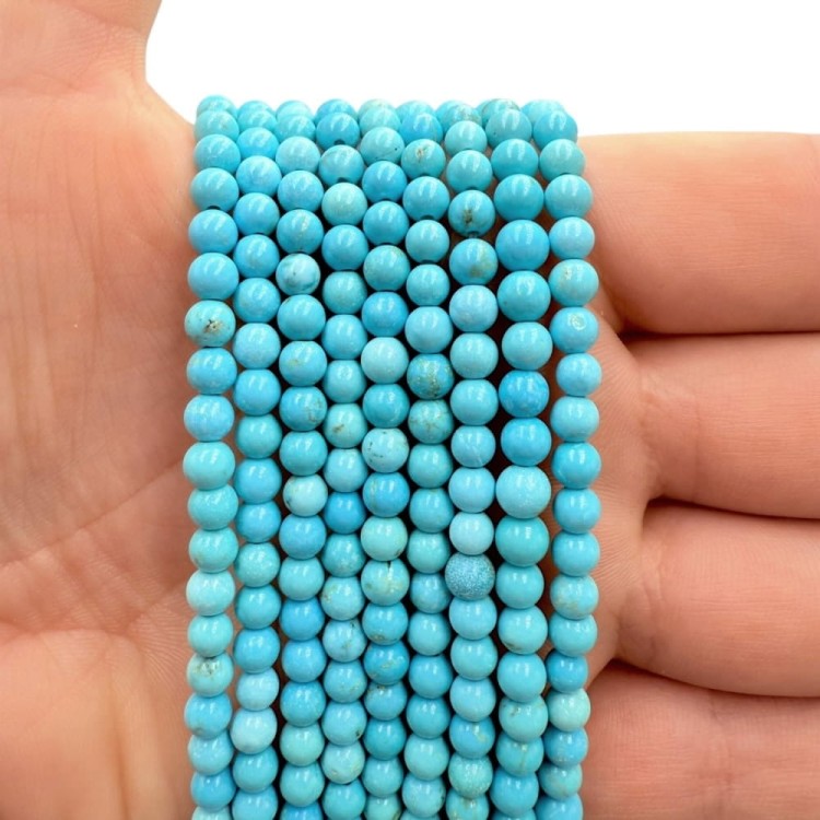 Howlit Niebieski "Turkus" / kulka gładka / ok. 4mm