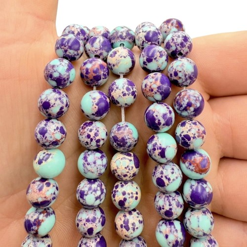 Jaspis Cesarski Fioletowy / kulka gładka / ok. 8mm