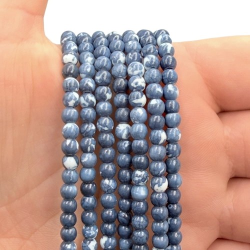 Jadeit Granatowy / kulka gładka / ok. 4mm