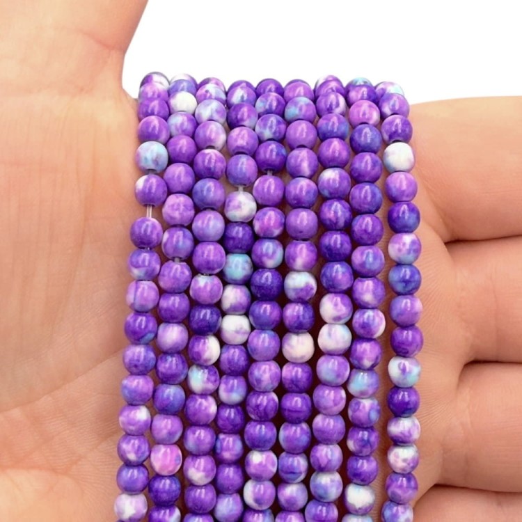 Jadeit Fioletowy / kulka gładka / ok. 4mm