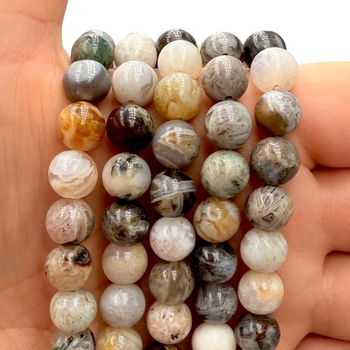 Agat Bambusowy / kulka gładka / ok. 8mm