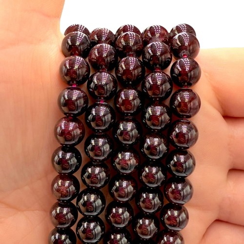 Granat / kulka gładka / ok. 8mm