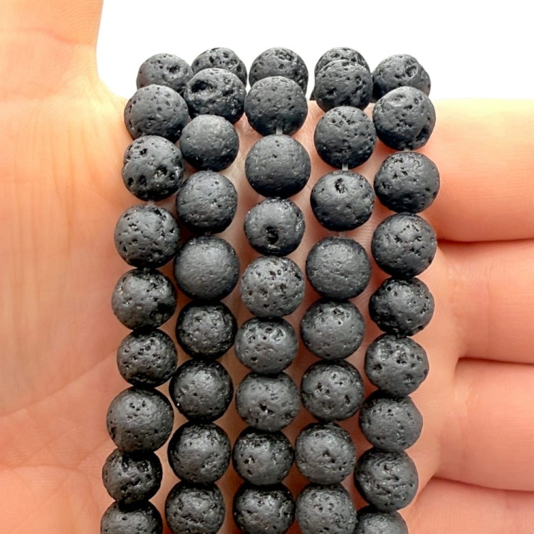 Lawa Wulkaniczna / kulka gładka / ok. 8mm