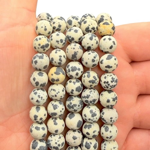 Jaspis Dalmatyński / kulka gładka matowa / ok. 8mm