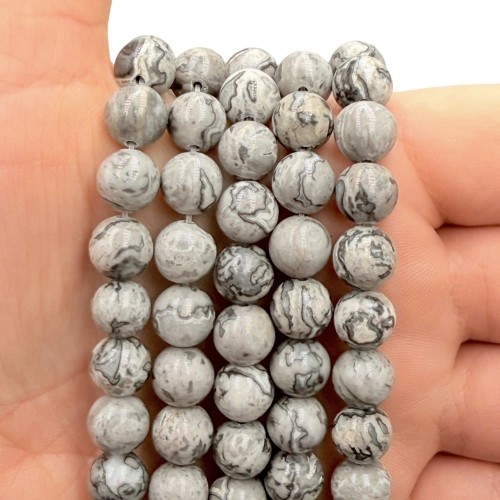 Jaspis Picasso / kulka gładka / ok. 8mm