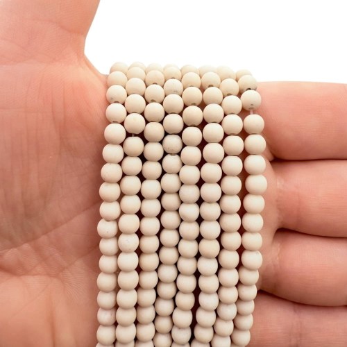 Kamień Rzeczny / kulka gładka matowa / ok. 4mm