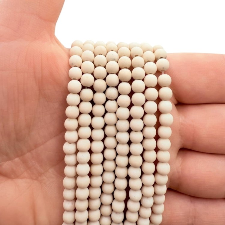 Kamień Rzeczny / kulka gładka matowa / ok. 4mm