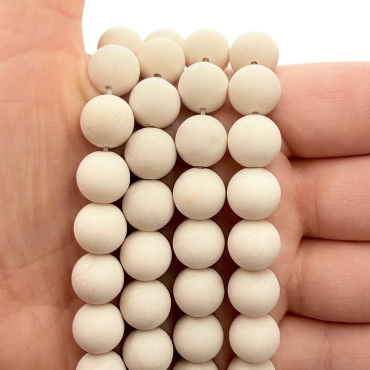 Kamień Rzeczny / kulka gładka matowa / ok. 10mm