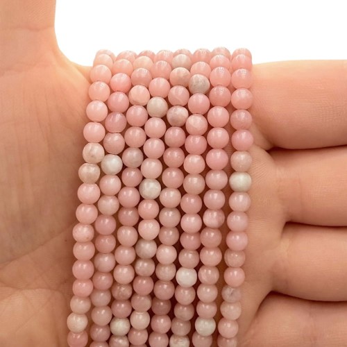 Kalcyt Różowy / kulka gładka / ok. 4mm